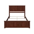 Madison Queen Wood Foundation Bed with Matching Footboard in Walnut