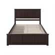 Madison Queen Platform Bed with Matching Footboard & Storage Drawers in Espresso