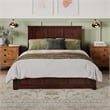 Madison Queen Platform Bed with Matching Footboard & Storage Drawers in Walnut