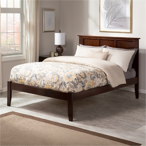 Madison King Solid Wood Platform Bed in Walnut