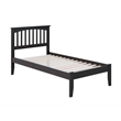 AFI Mission Twin XL Solid Wood Platform Bed with Charging USB  in Espresso