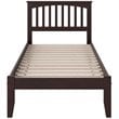 AFI Mission Twin XL Solid Wood Platform Bed with Charging USB  in Espresso