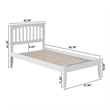 Mission Twin XL Solid Wood Platform Bed in White