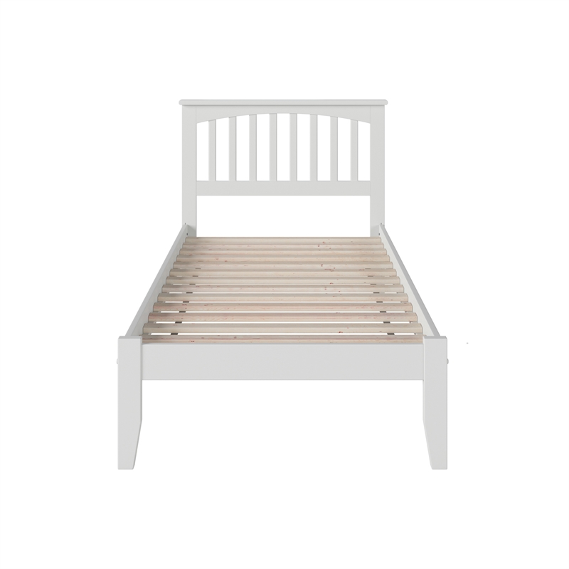Mission Twin XL Solid Wood Platform Bed in White