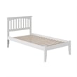 Mission Twin XL Solid Wood Platform Bed in White