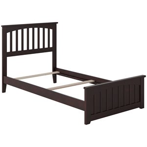 atlantic furniture mission spindle platform bed in espresso (b)