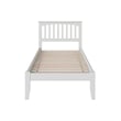 Mission Twin Solid Wood Platform Bed in White