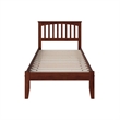 Mission Twin Solid Wood Platform Bed in Walnut