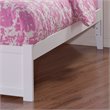 AFI Mission Twin Solid Wood Bed with Twin Trundle and USB Charger in White