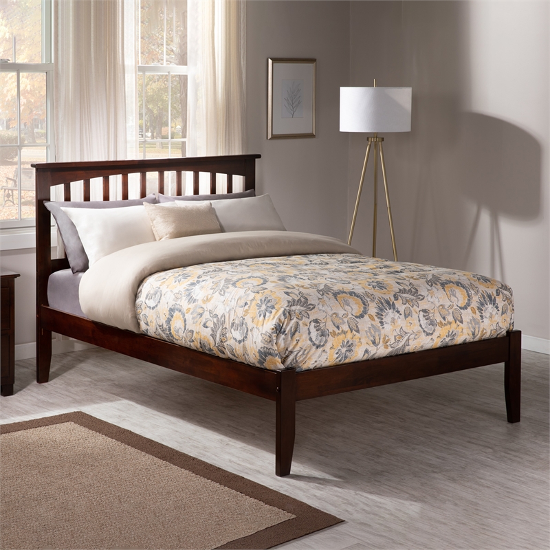 Mission Full Solid Wood Platform Bed in Walnut