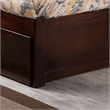 Mission Full Wood Platform Bed with Footboard and Twin Trundle in Walnut