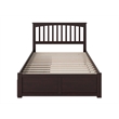 AFI Mission Full Solid Wood Bed with Storage Drawers in Espresso