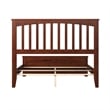 Mission Full Wood Foundation Bed with Matching Footboard in Walnut