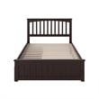 Mission Full Platform Bed with Matching Footboard & Storage Drawers in Espresso