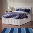 Mission Full Platform Bed with Matching Footboard & Storage Drawers in White