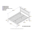 AFI Mission Queen Solid Wood Platform Bed with USB Charger in Espresso