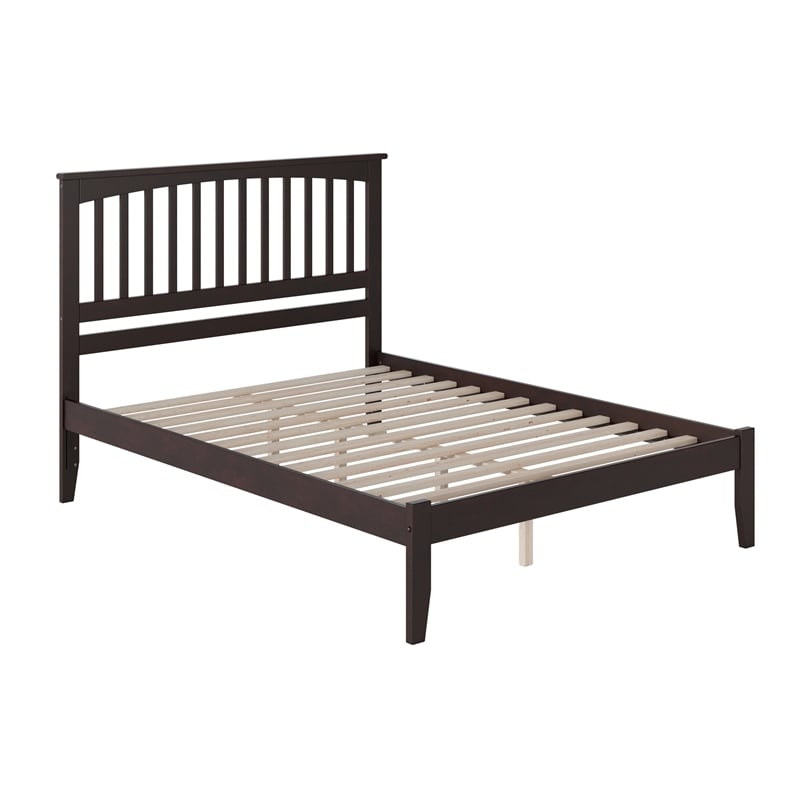 Mission Queen Solid Wood Platform Bed in Espresso