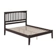 Mission Queen Solid Wood Platform Bed in Espresso