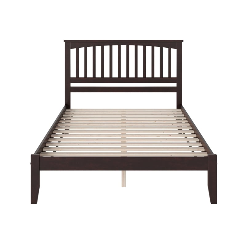 Mission Queen Solid Wood Platform Bed in Espresso