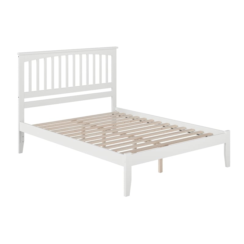 Mission Queen Solid Wood Platform Bed in White