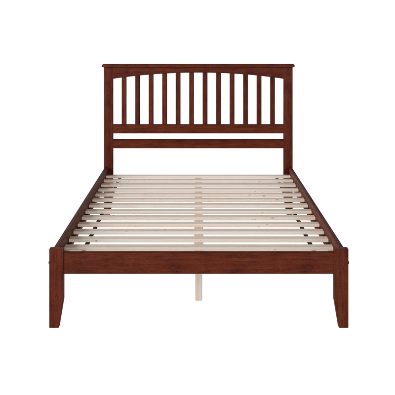 Mission Queen Solid Wood Platform Bed in Walnut