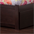 Mission Queen Wood Platform Bed with Footboard and Storage Drawers in Espresso