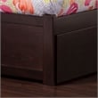 Mission King Wood Platform Bed with Footboard & Storage Drawers in Espresso