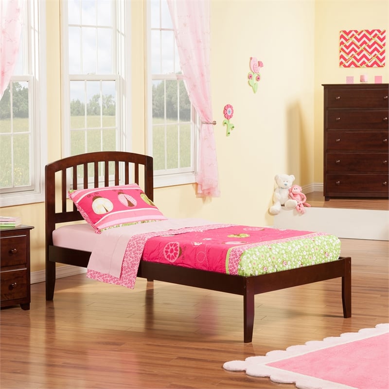 Richmond Twin XL Solid Wood Platform Bed in Walnut