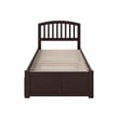 Richmond Twin Wood Platform Bed with Footboard and Twin Trundle in Espresso