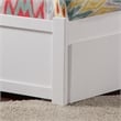 Richmond Twin Wood Platform Bed with Footboard and Twin Trundle in White