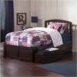 Richmond Twin Wood Platform Bed with Footboard and Storage Drawers in Espresso