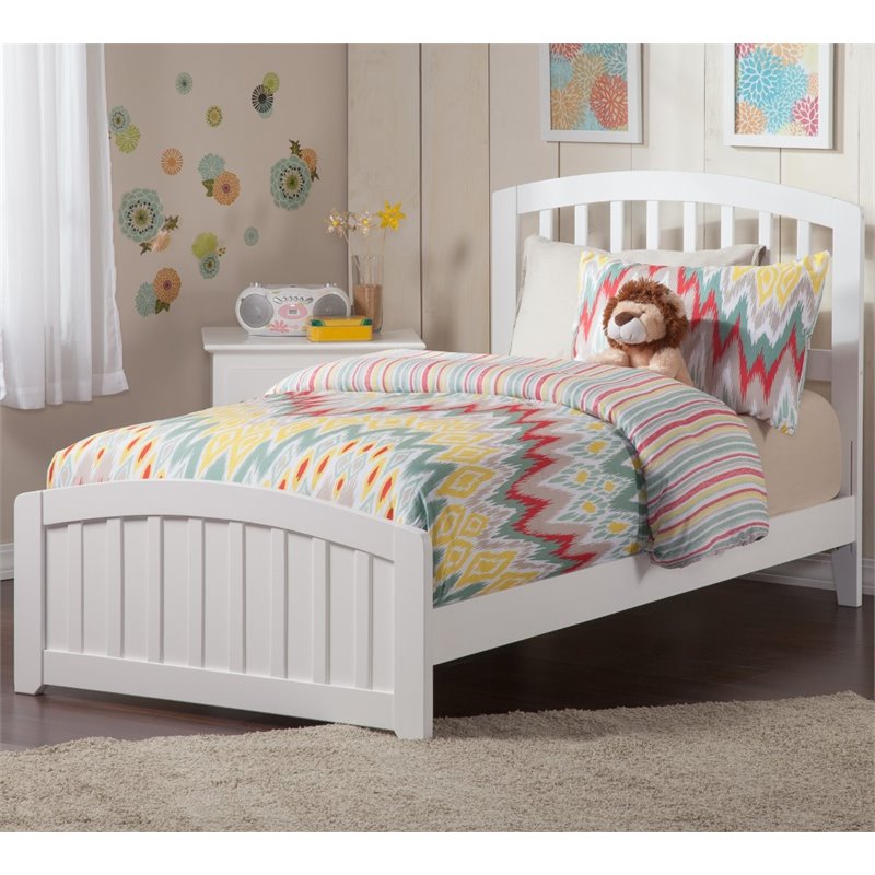 AFI Richmond Twin Spindle Bed with Footboard in White | Cymax Business