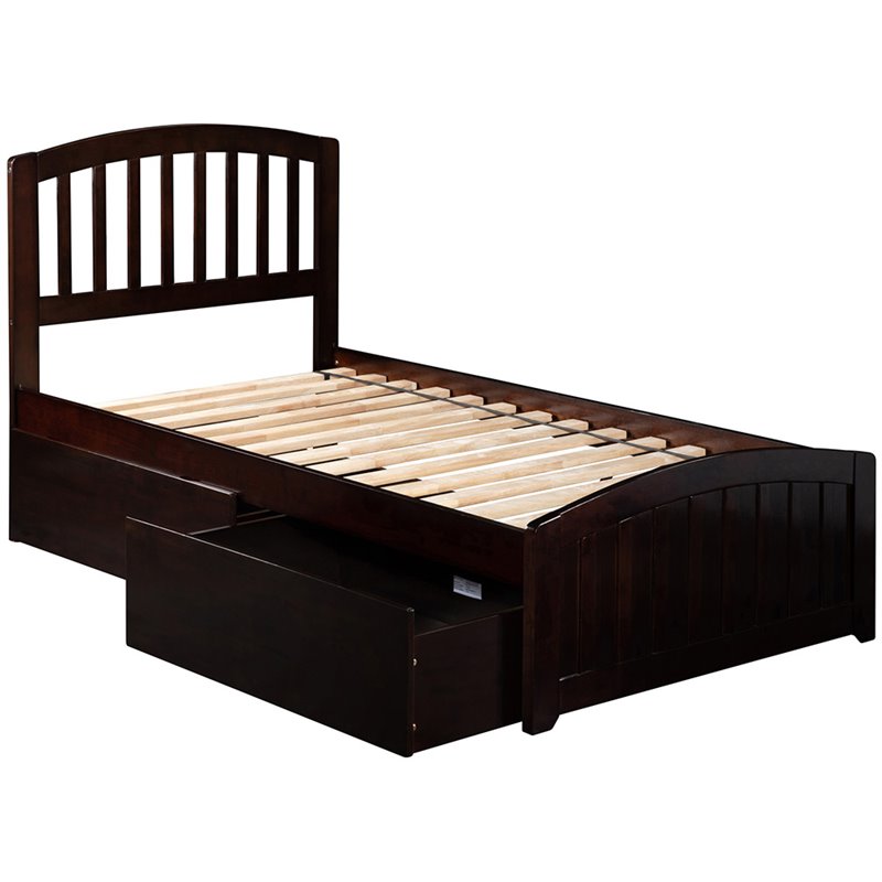 AFI Richmond Twin Storage Spindle Bed in Espresso Cymax Business