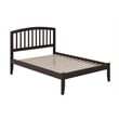 AFI Richmond Full Solid Wood Platform Bed with USB Charging Station in Espresso