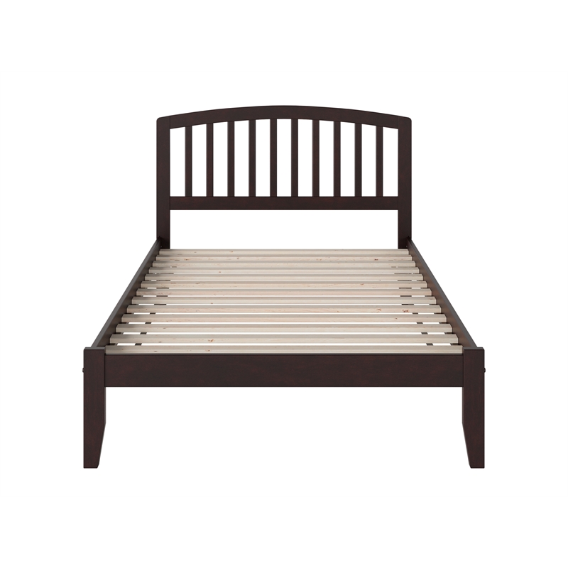 AFI Richmond Full Solid Wood Platform Bed with USB Charging Station in Espresso