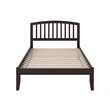 AFI Richmond Full Solid Wood Platform Bed with USB Charging Station in Espresso