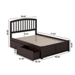 Richmond Full Wood Platform Bed with Footboard and Storage Drawers in Espresso