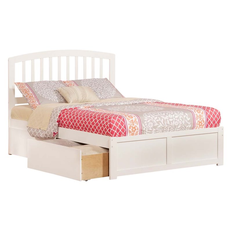 Atlantic Furniture Richmond Urban Full Storage Platform Bed In White Atlantic Furniture Richmond Urban Full Storage Platform Bed In White