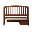 Richmond Full Wood Platform Bed with Footboard and Storage Drawers in Walnut