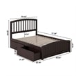 Richmond Full Platform Bed with Matching Footboard & Storage Drawers in Espresso