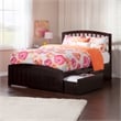 Richmond Full Platform Bed with Matching Footboard & Storage Drawers in Espresso