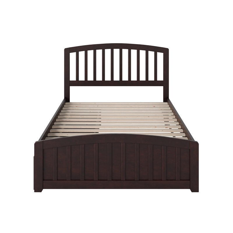 Richmond Full Platform Bed with Matching Footboard & Storage Drawers in Espresso