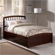 Richmond Full Platform Bed with Matching Footboard & Storage Drawers in Walnut