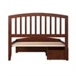 Richmond Full Platform Bed with Matching Footboard & Storage Drawers in Walnut