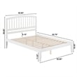 Richmond Queen Solid Wood Platform Bed in White