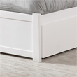 Richmond Queen Wood Platform Bed with Footboard and Storage Drawers in White