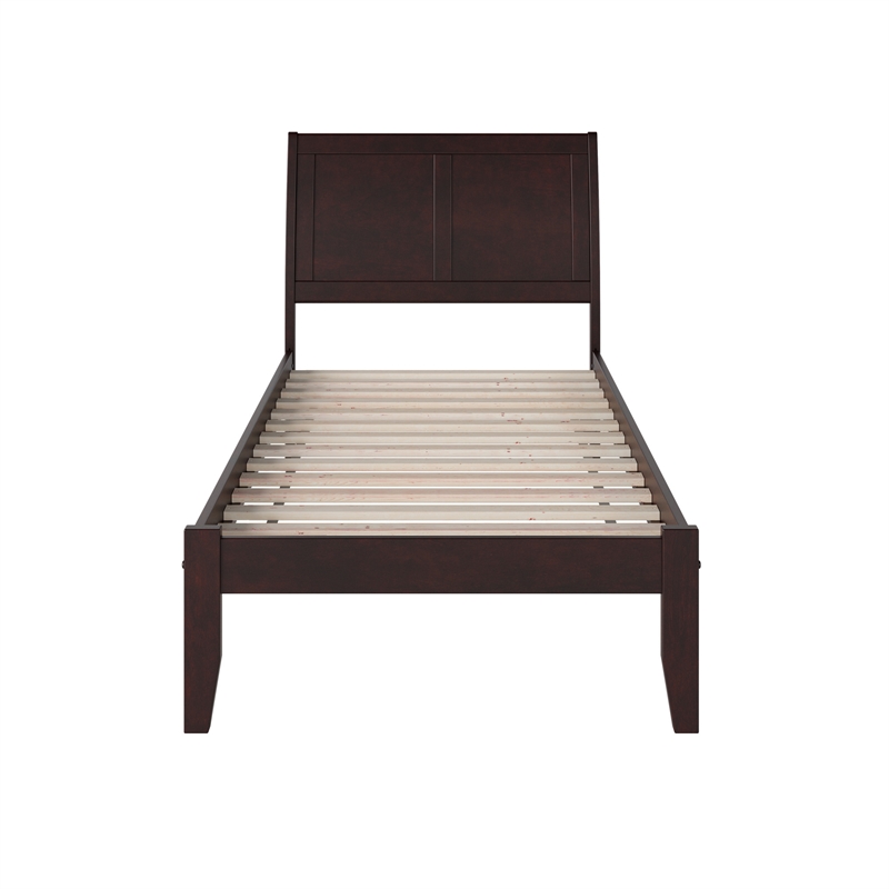 Portland Twin XL Solid Wood Platform Bed in Espresso