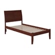Portland Twin XL Solid Wood Platform Bed in Walnut