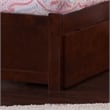 Portland Twin XL Wood Platform Bed with Footboard & Storage Drawers in Walnut