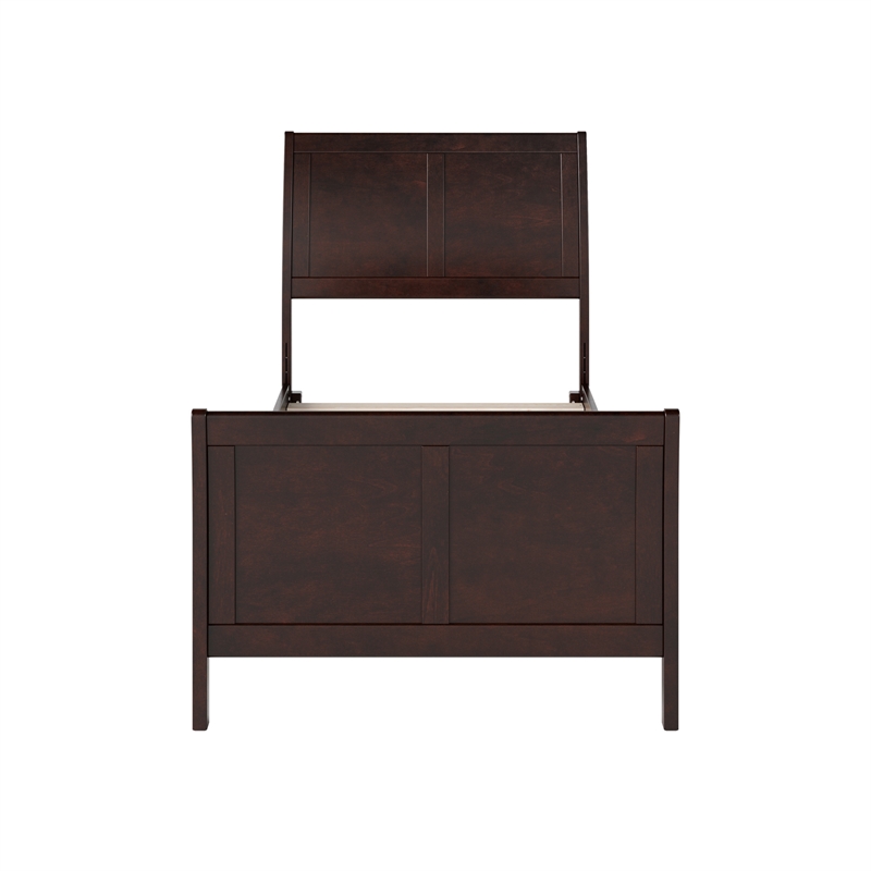 AFI Portland Twin XL Wood Foundation Bed Frame with Matching Footboard Espresso